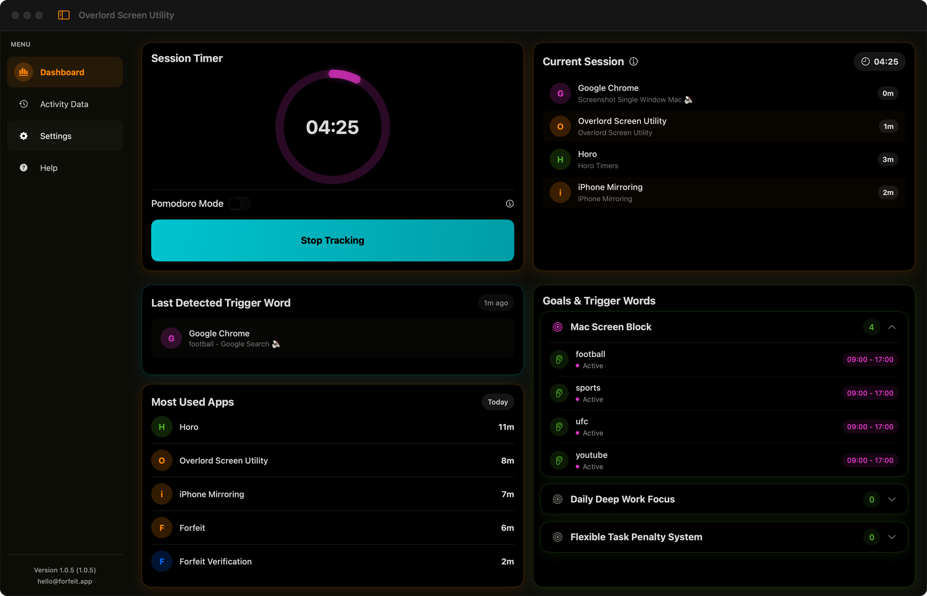 Overlord Mac Screen Utility Screenshot